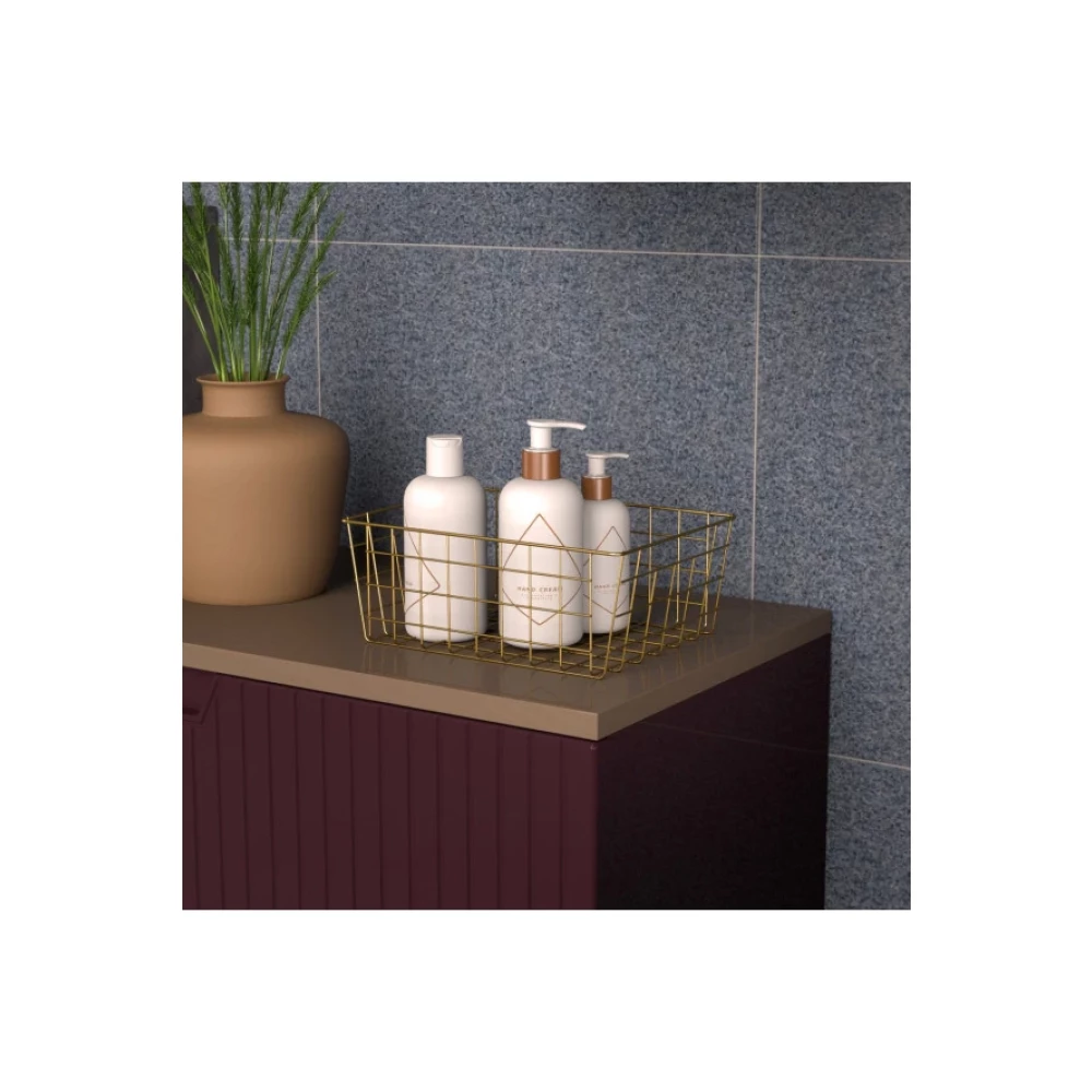 Fullreyon Dolap Ici Organizer Banyo Mutfak Oyuncak Makyaj Sepeti Gold Sepet Duzenleyici Toparlayici Banyo Dolabı / Mobilyası Fiyatı
