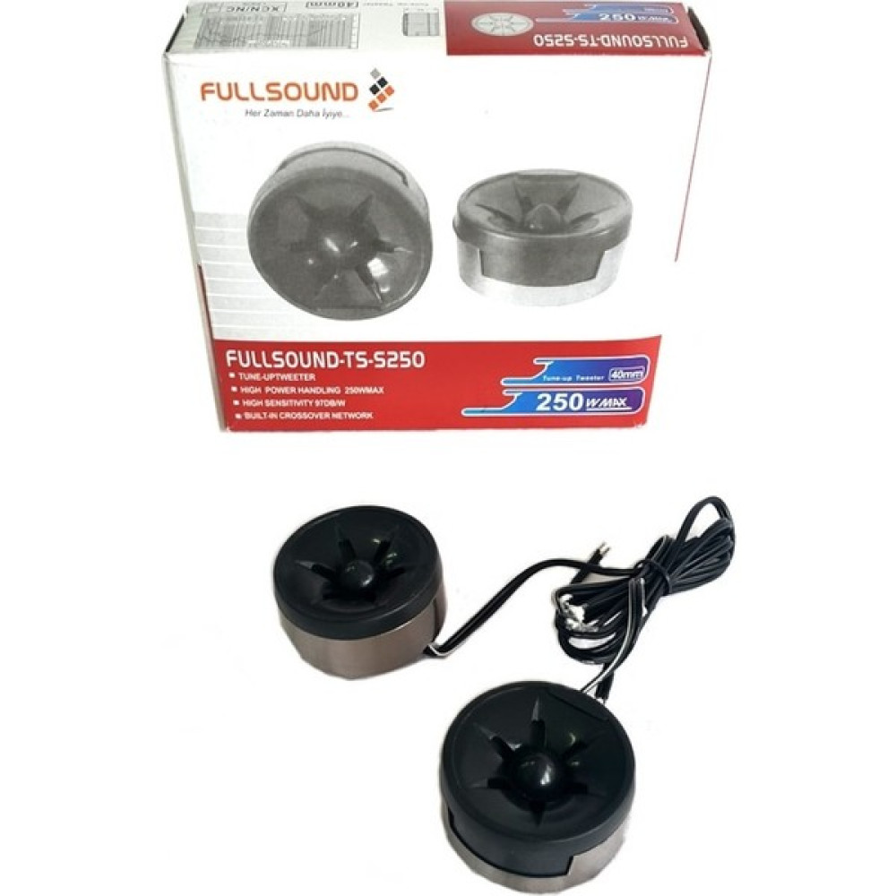 Fullsound TS-S250 Tweeter Tiz Engelleyici 40MM 250 Watt Tiz Hoparlör 2 Adet Oto Hoparlörleri & SubWoofer Fiyatı