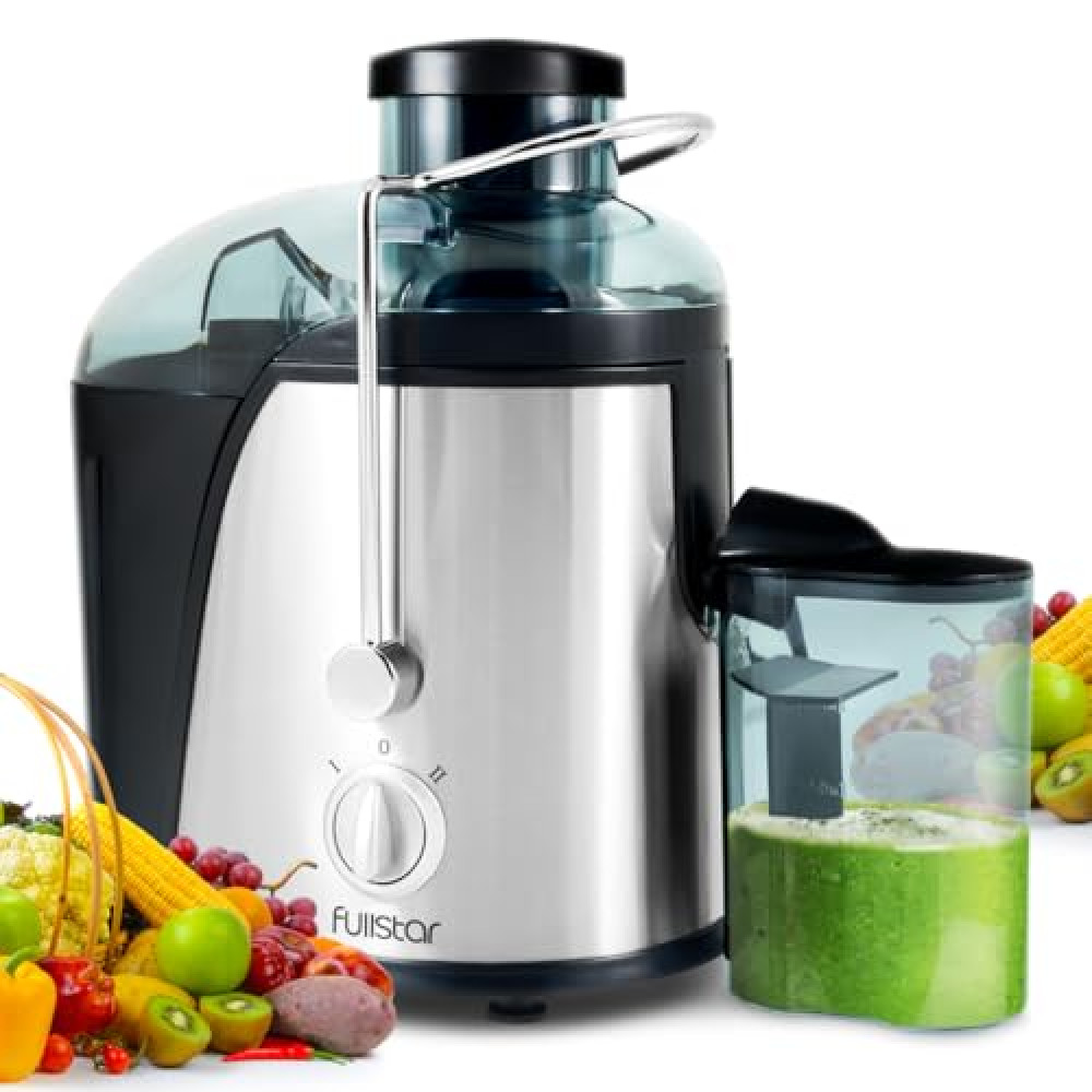 Fullstar Juicer Machines Vegetable and Fruit, 400W Compact Juicer, 3" Wide Mouth, 2-Speed Setting, Stainless Steel, BPA-Free (Black) Juicers Fiyatı