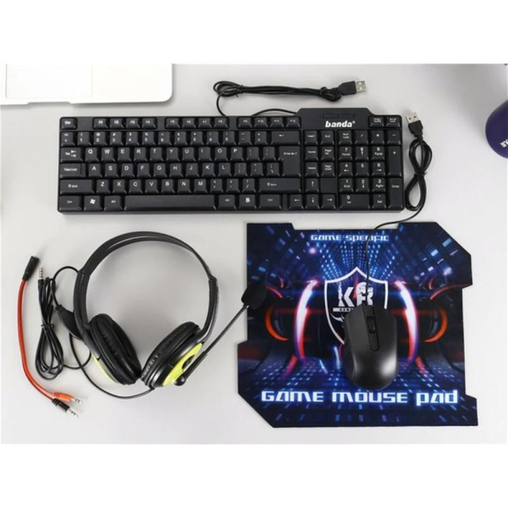 Fulltech Game Oyun Seti Klavye+Mouse+Mouse Pad+Kulaklık K10 Set Kulak Üstü Kulaklık Fiyatı