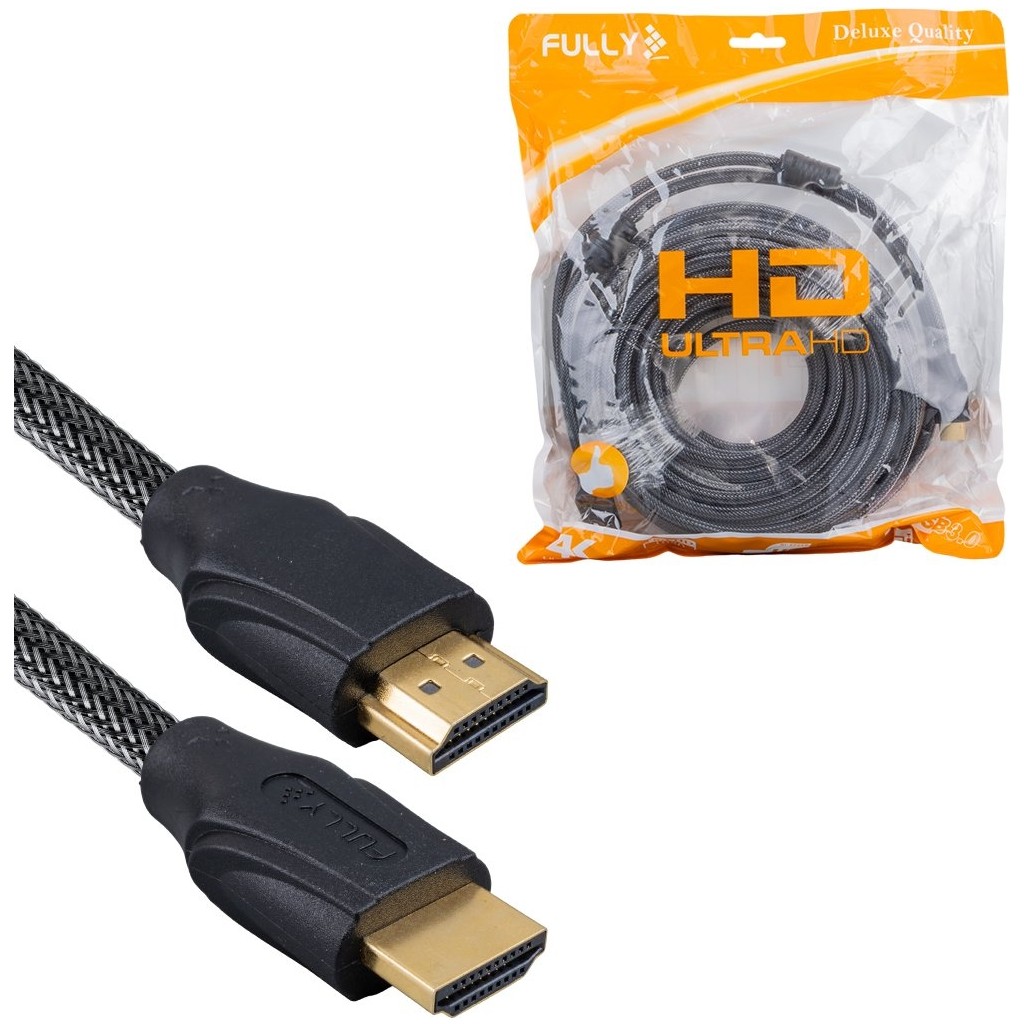 Fully G-507D 10 Metre Örgülü Gold Uçlu HDMI Kablo Bilgisayar Çevirici ve Adaptörü Fiyatı