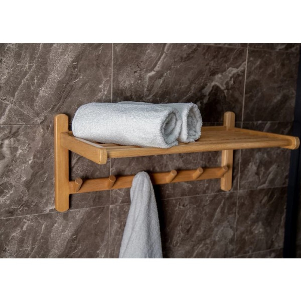 Fulya Ahşap Ahşap Yuvarlak 6 Lı Havlu Askılıklı Banyo Rafı Banyo Askılık Fiyatı
