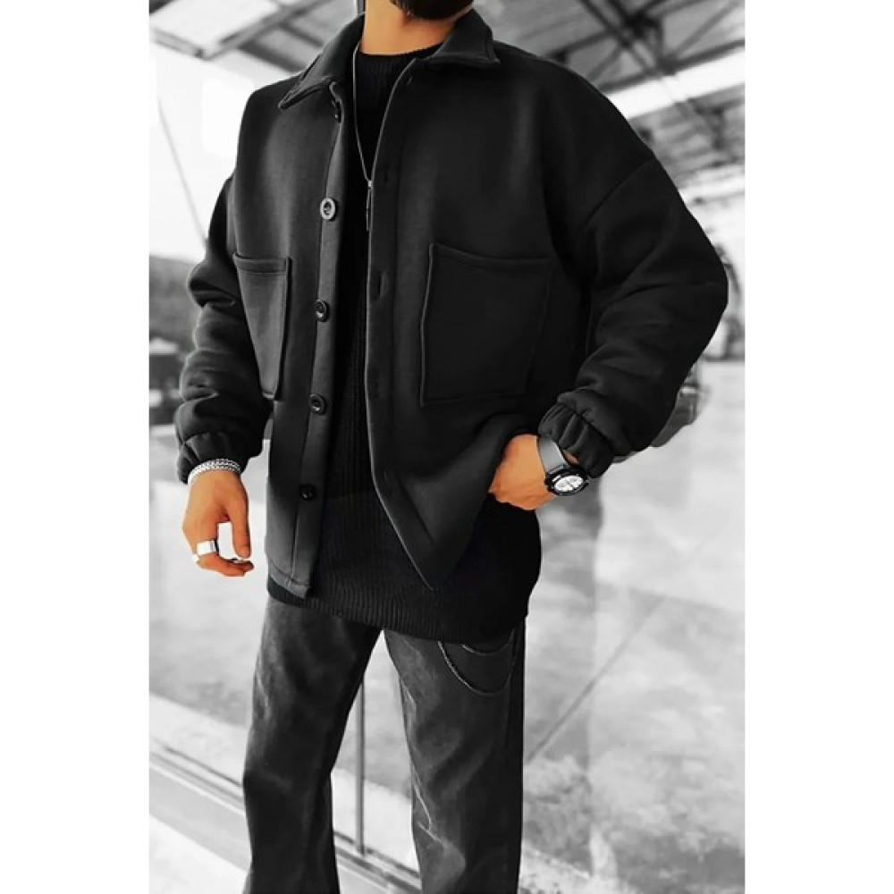Fumood Oversize 3 Iplik Cepli Düğmeli Plastik Manşetli Basic Rahat Ceket Erkek Ceket Fiyatı