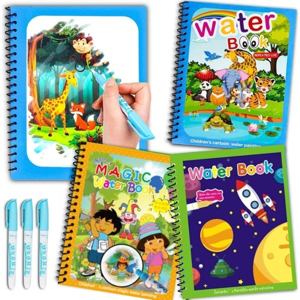 FUN4U - 3 Adet - Sihirli Özel Boyama Kitabı Hayvanlar Alemi, Maceralar, Evren ve Uzay Okul Öncesi Eğitici & Öğretici Kitaplar Fiyatı