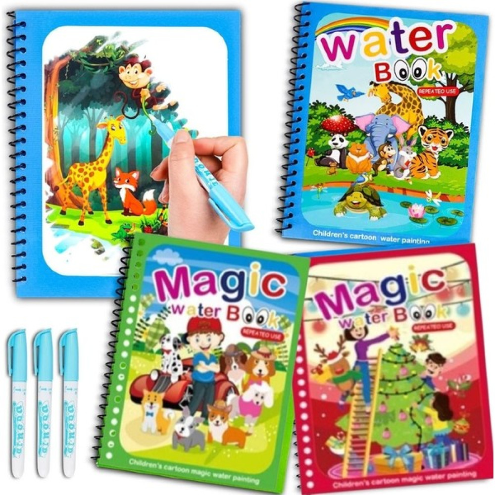 FUN4U - 3 Adet - Sihirli Özel Boyama Kitabı Hayvanlar Alemi, Sevimli Köpekler ve Christmas Okul Öncesi Eğitici & Öğretici Kitaplar Fiyatı