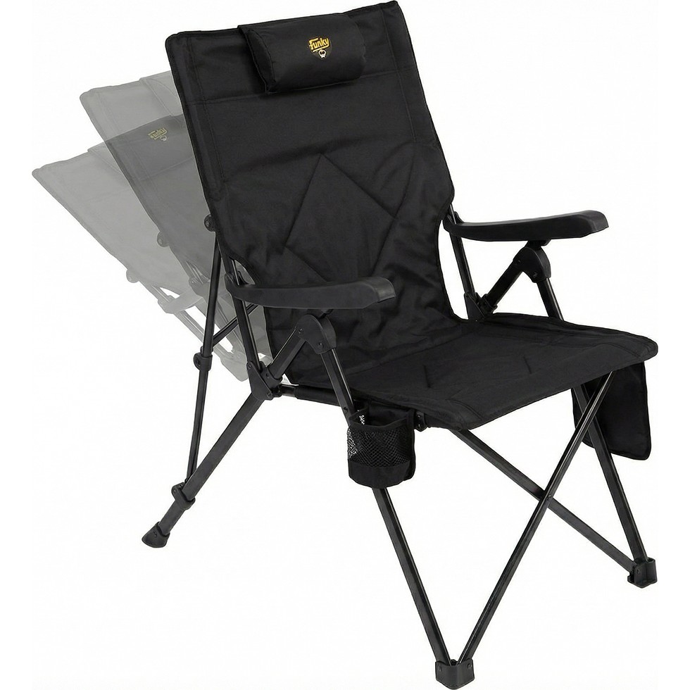 Funky Chairs Comfort 3 Kademeli Katlanabilir Kamp Sandalyesi - Siyah Konforlu Sünger Dolgulu Tasarım SSD / Solid State Drive Fiyatı