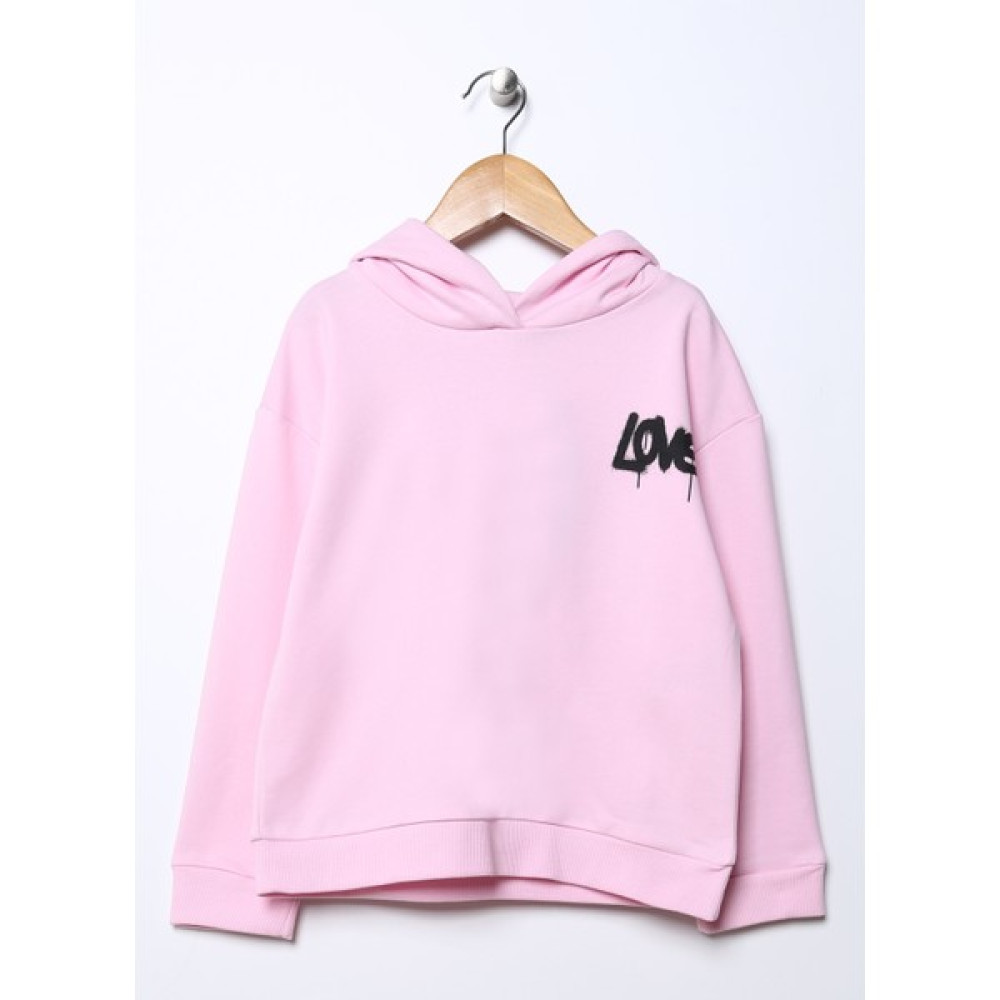 Funky Rocks Baskılı Kız Çocuk Pembe Sweatshirt Dfg-30 Bayan Sweatshirt Fiyatı