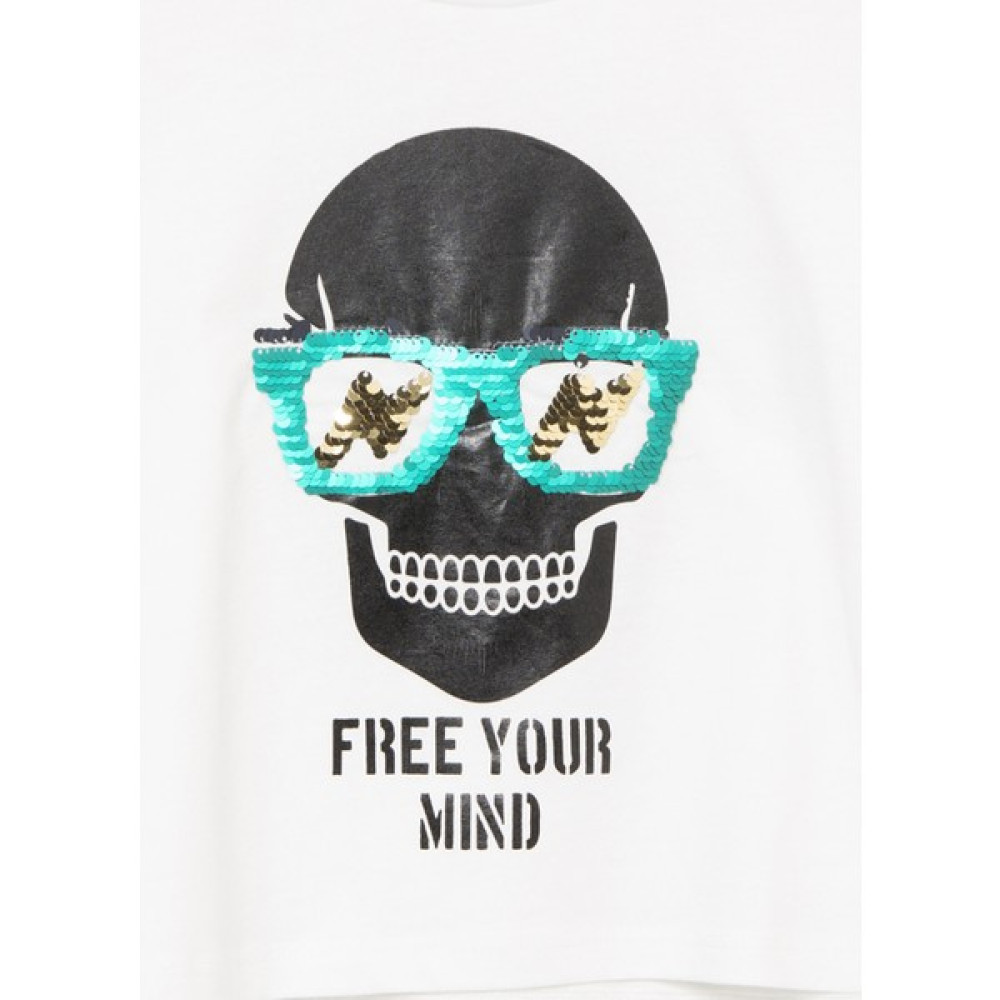 Funky Rocks Bisiklet Yaka Oversize Baskılı Ekru Kız Çocuk T-Shirt - Glg-24 Kız Çocuk T-shirt Fiyatı