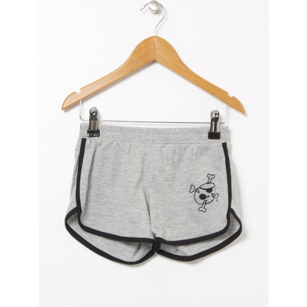 Funky Rocks Gri Melanj Mini Standart Fit Kız Çocuk Baskılı Şort Erkek Çocuk Capri / Kapri Fiyatı