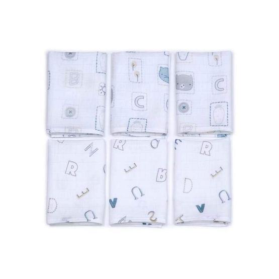 Funnababy 6'lı 30x30 cm Adventurer Müslin Ağız Bezi