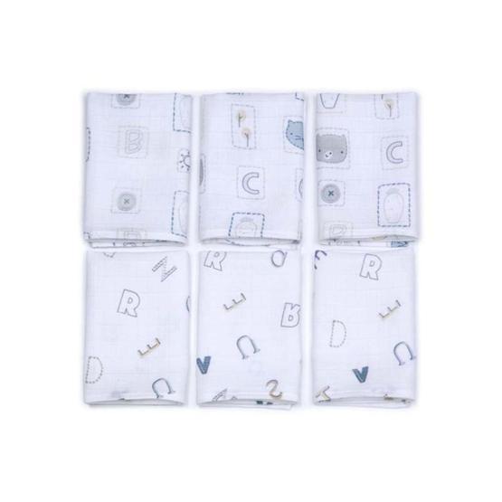 Funnababy 6'lı 30x30 cm Adventurer Müslin Ağız Bezi