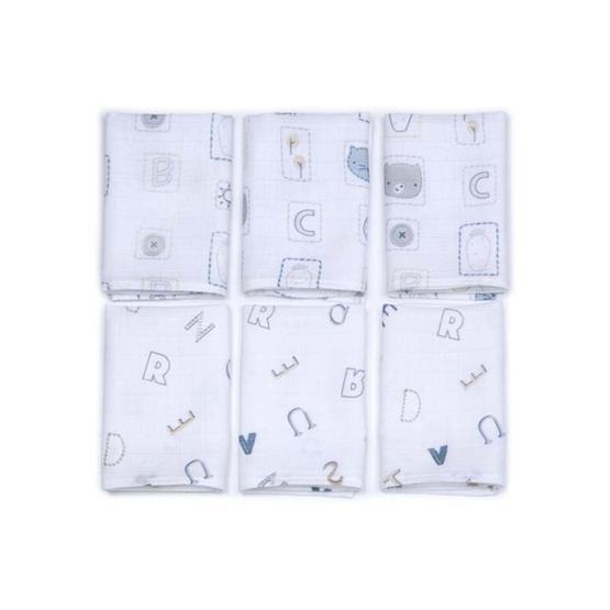 Funnababy 6'lı 30x30 cm Adventurer Müslin Ağız Bezi