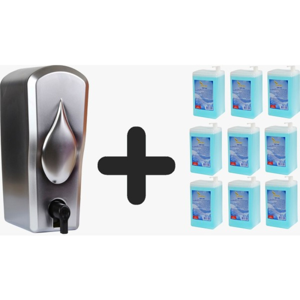 Funny 9 Adet 1 L Funny Köpük Sabun Kartuşu + *dispenser* - Mat Krom - 24 x 12 Sabunluk Fiyatı