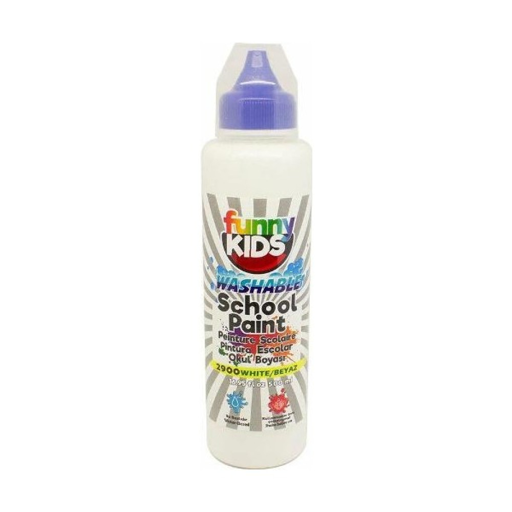 Funny Kids Yıkanabilir Okul Boyası 500 cc - Beyaz 2900 Akrilik Boya Fiyatı