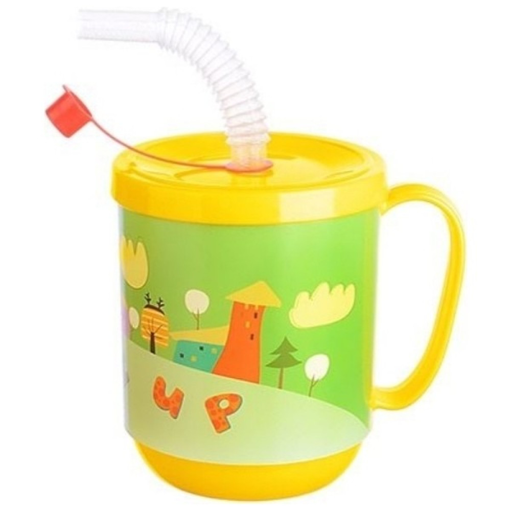Funny Pipetli Çocuk BARDAK-350 Ml-Sarı - Sarı Bebek Beslenme Gereçleri Fiyatı