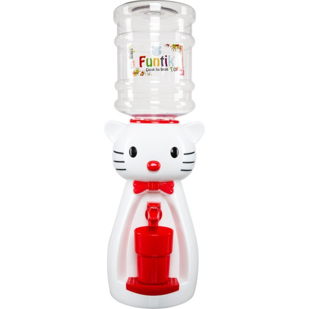 Funtik Kedi Konsepti Beyaz Üzeri Kırmızı Çocuk Su Sebili Su Sebilleri Fiyatı