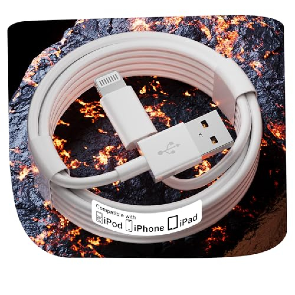 FUPYWP Car iPhone Carplay Cable, Car Charger Cord, USB A to Lightning Cable Fast Charging & Data Transfer for iPhone 14/13/12/11 Pro Max XR XS X 8 7 6 Plus SE Tangle-Free,3ft White