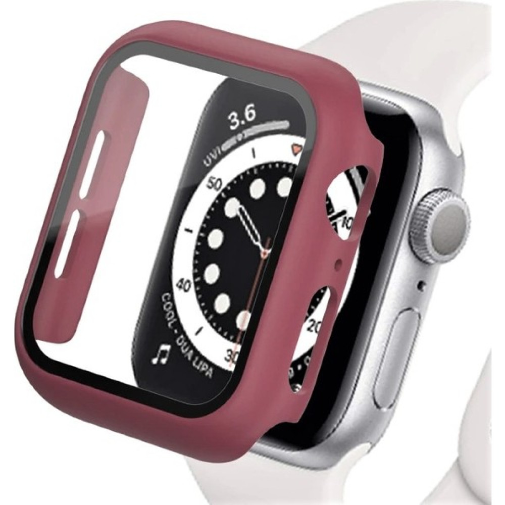 Furenfa Apple Watch 2 3 4 5 6 Se (44 Mm) Uyumlu Nike Kılıf Kasa ve Ekran Koruyucu 360 Tam Koruma - Koyu Kırmızı Giyilebilir Teknoloji Aksesuarları Fiyatı