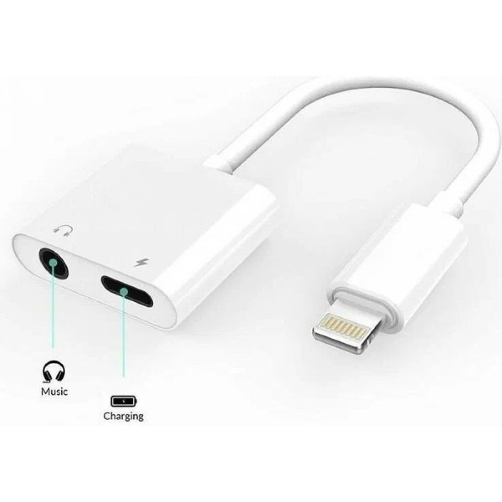 Furenfa Iphone Ipad Lightning Kulaklık ve Şarj Çevirici Dönüştürücü Çoğaltıcı Kablo Iphone 7 8 x 11 12 13 14 - Beyaz Cep Telefonu Kablosu Fiyatı