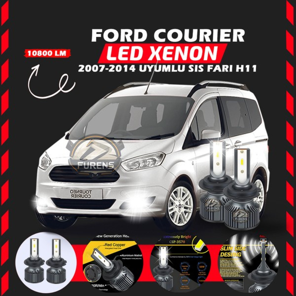 Furens Ford Courier 2007-2014 Sis Farı Uyumlu Şimşek Etkili Led Xenon Premium Series H11 - 1 - Beyaz Oto Boyaları Fiyatı