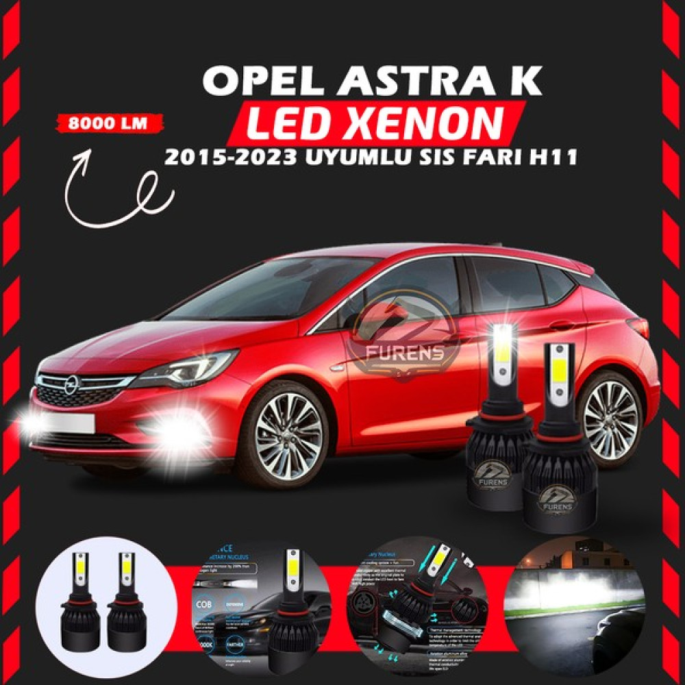 Furens Opel Astra K 2015-2023 Sis Farı Uyumlu Şimşek Etkili LED Xenon Light Series H11 - 1 - Beyaz Oto Boyaları Fiyatı