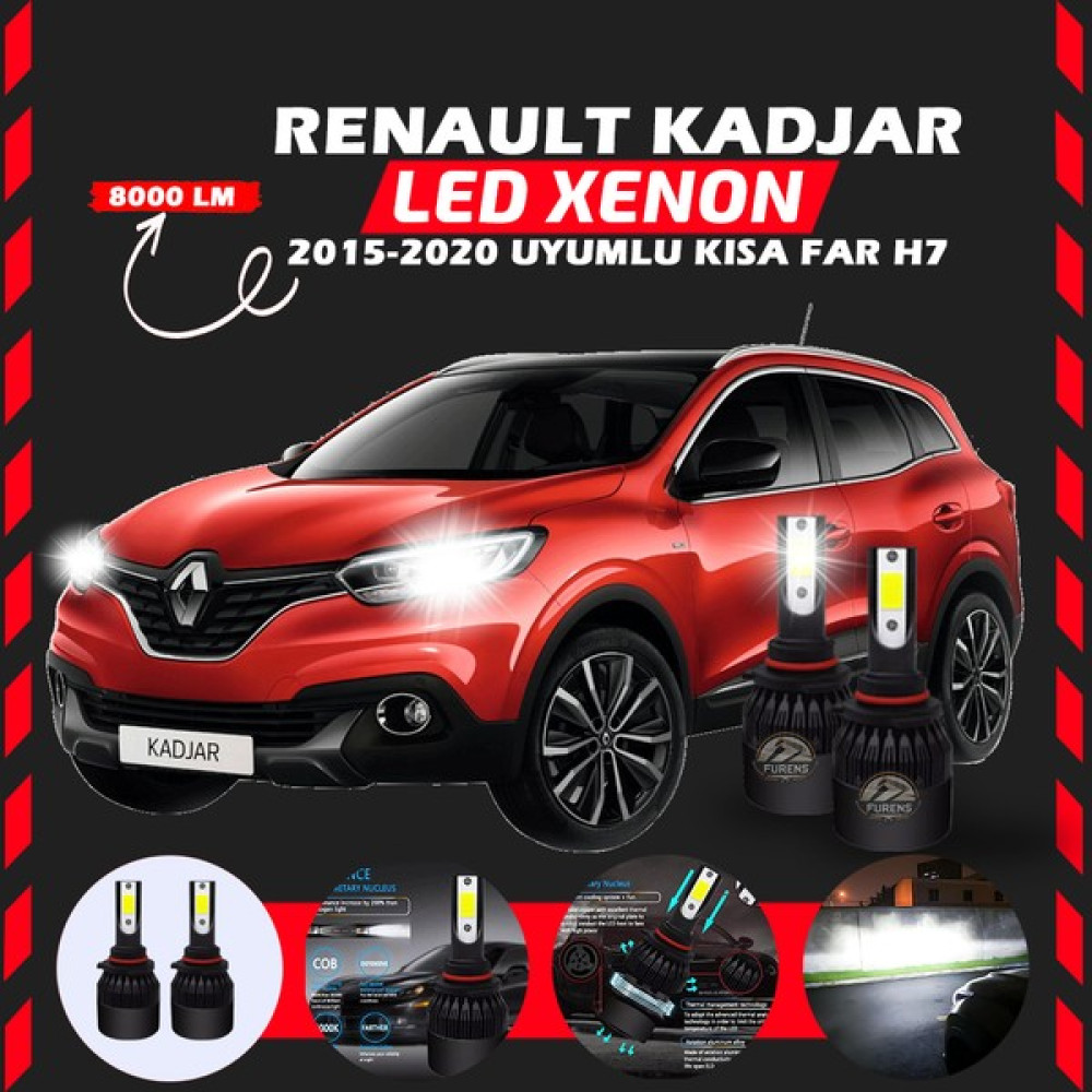 Furens Renault Kadjar 2015-2020 Kısa Far Uyumlu Şimşek Etkili LED Xenon Light Series H7 - 1 - Beyaz Oto Boyaları Fiyatı