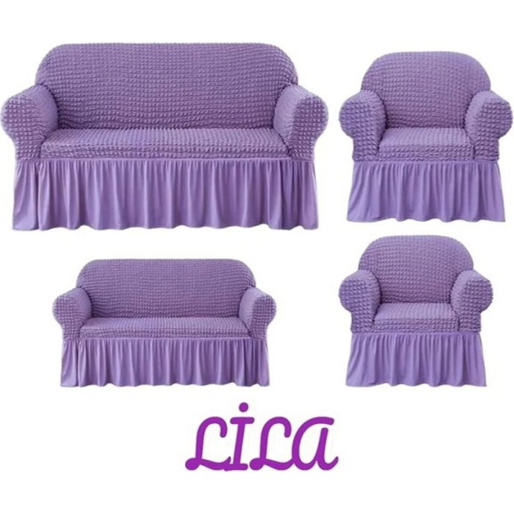Furkan Ticaret Bürümcük Koltuk 3211 Kanepe Çekyat Örtüsü Koltuk Kılıfı BIR3LÜ-BIR 2li- Iki Tekli - 180 x 230 cm - Lila Koltuk & Kanepe Örtüsü Fiyatı