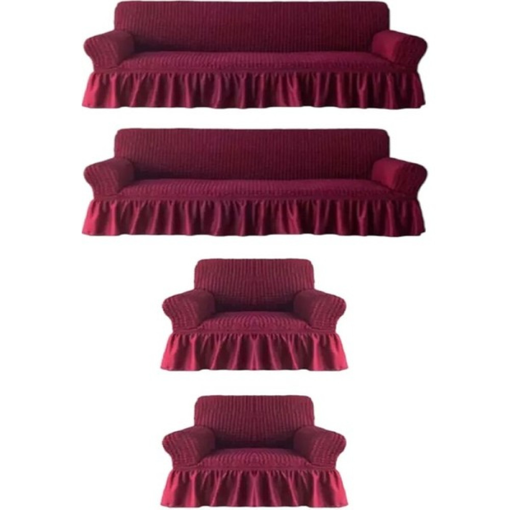 Furkan Ticaret Bürümcük Lastikli Kanepe Örtüsü Likralı Koltuk Örtüsü Iki 3lü Iki Tekli Çekyat Örtüsü - 180 x 230 cm - Bordo Koltuk & Kanepe Örtüsü Fiyatı