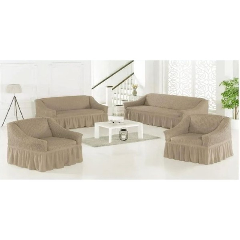 Furkan Ticaret Bürümcük Lastikli Kanepe Örtüsü Likralı Koltuk Örtüsü Iki 3lü Iki Tekli Çekyat Örtüsü - 180 x 230 cm - Taş Koltuk & Kanepe Örtüsü Fiyatı