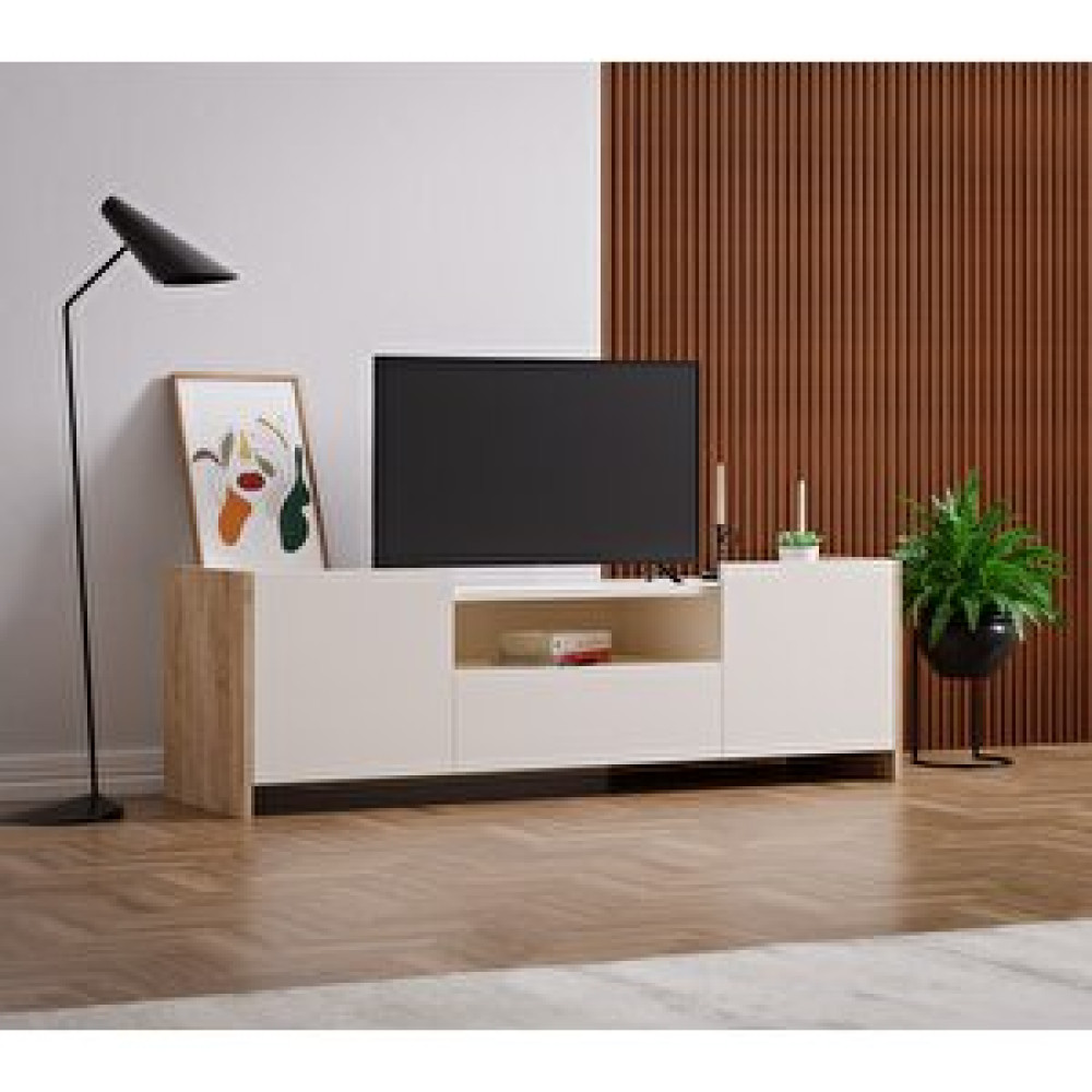 Furmet Modüler Cora 2 Kapakli Ve Çekmeceli̇ Tv Sehpasi Tv Ünitesi / Sehpası Fiyatı