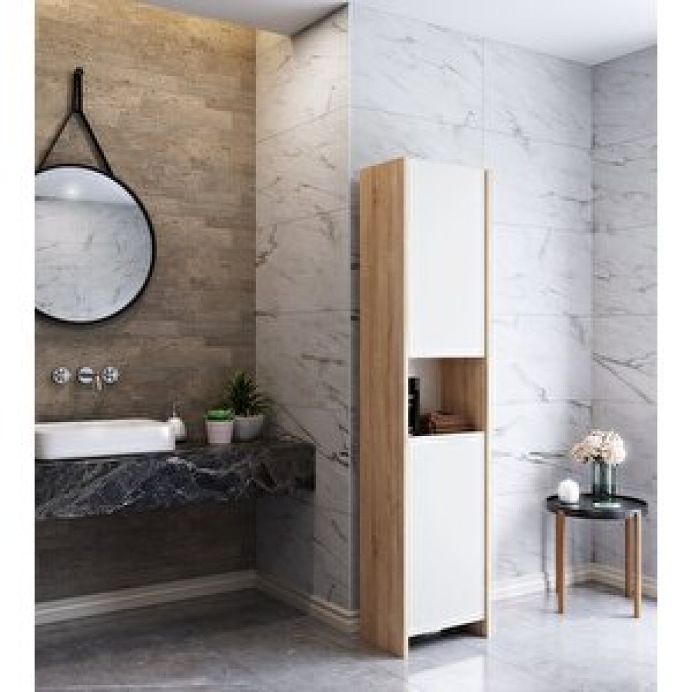 Furmet Modüler Cora 2 Kapaklı ve Raflı Banyo Dolabı Banyo Dolabı / Mobilyası Fiyatı