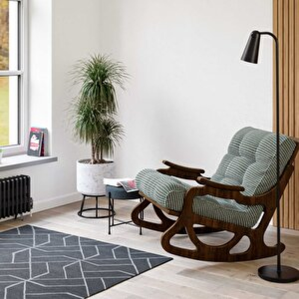 Furmet Modüler Cozy Sallanan Sandalye ve Dinlenme Koltuğu ve Berjer ve Tv Koltuğu / Haki Kazayağı Minder Tekli Koltuk & Berjer Fiyatı