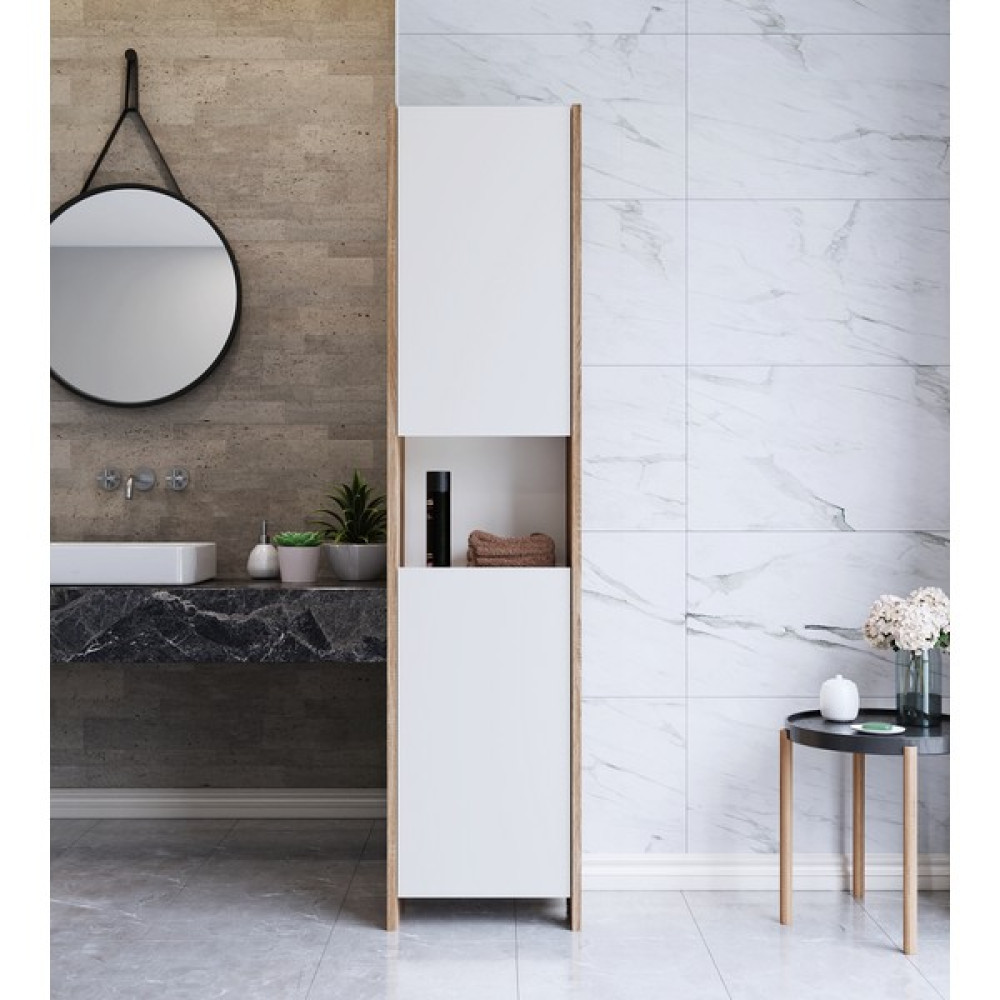 Furmet Modüler Mobilya Cora Iki Kapaklı Banyo Dolabı - Beyaz Banyo Dolabı / Mobilyası Fiyatı