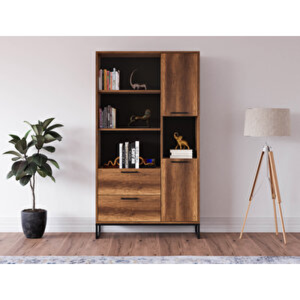 Furmet Modüler Yukon 4 Rafli 2 Kapakli Ve Çekmeceli̇ Ki̇taplik Kitaplık Fiyatı