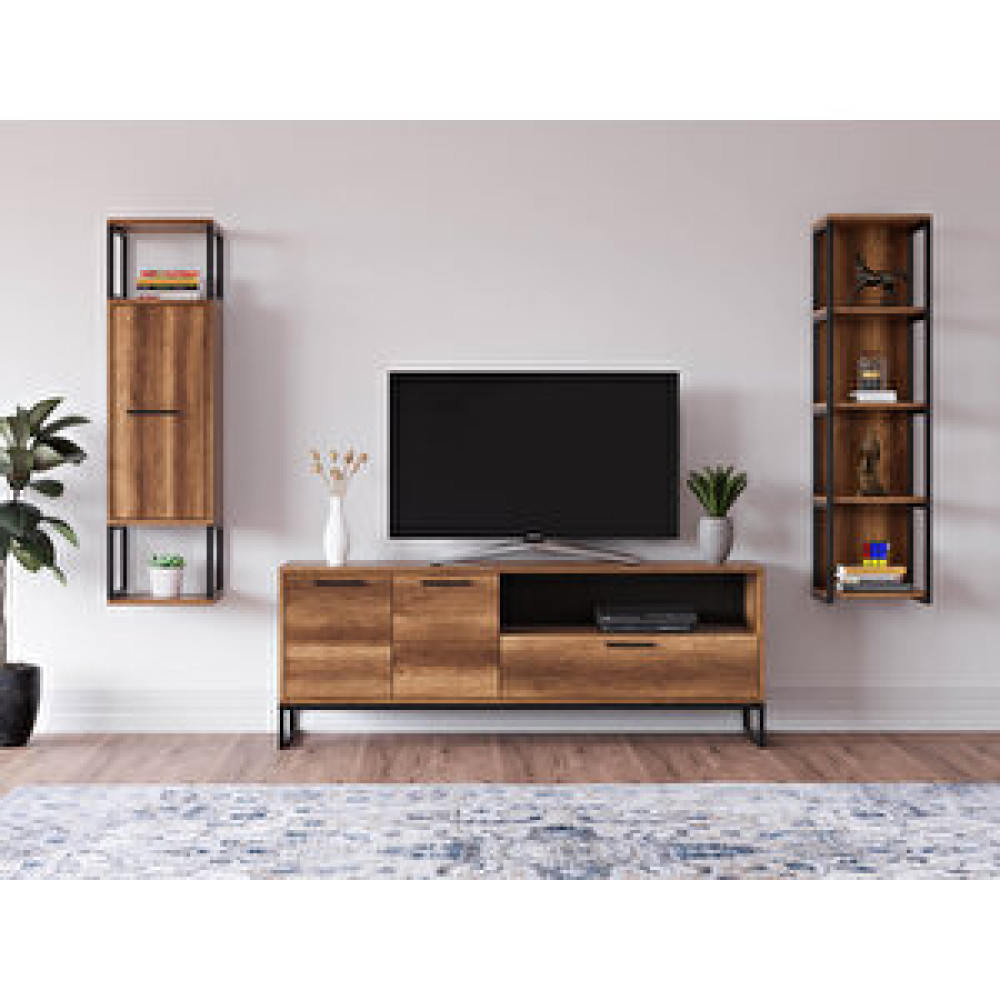 Furmet Modüler Yukon Çekmeceli̇ 2 Kapakli 9 Rafli Tv Üni̇tesi̇ Tv Ünitesi / Sehpası Fiyatı
