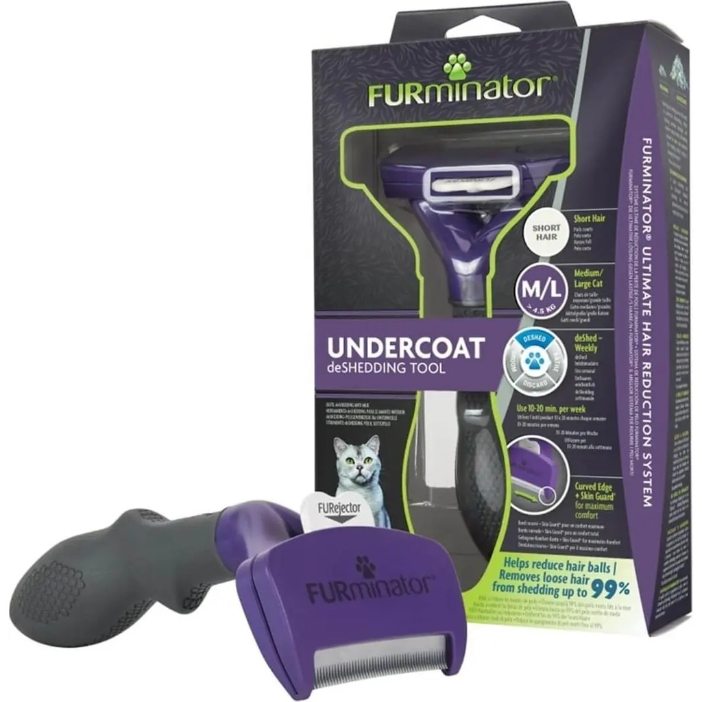 ‎Furminator Furminator Uzun Tüylü Kedi Tarağı L 6cm Paslanmaz Çelik Malzeme ile Kolay Kullanım Evcil Hayvan Ürünleri Fiyatı
