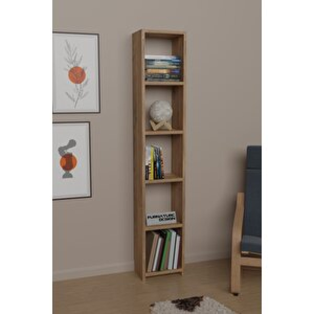 Furnature Design 6 Raflı Kitaplık 150 Cm Sunta Kitaplık Ofis Mutfak Rafı Atlantik Çam Kitaplık Fiyatı