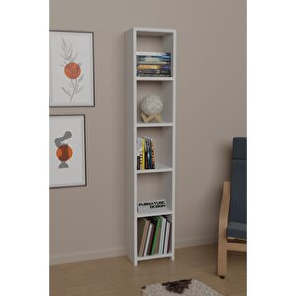 Furnature Design 6 Raflı Kitaplık 150 Cm Sunta Kitaplık Ofis Mutfak Rafı Beyaz Kitaplık Fiyatı