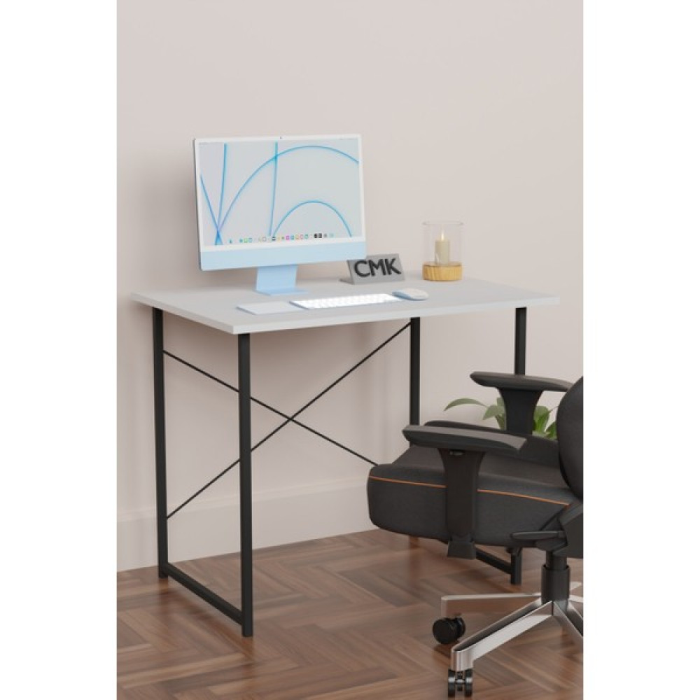 Furnature Design 60X90 Çalışma Masası Metal Ayaklı Ders Çalışma Ofis Masası Beyaz - 60x90x68 cm Çalışma Masası Fiyatı