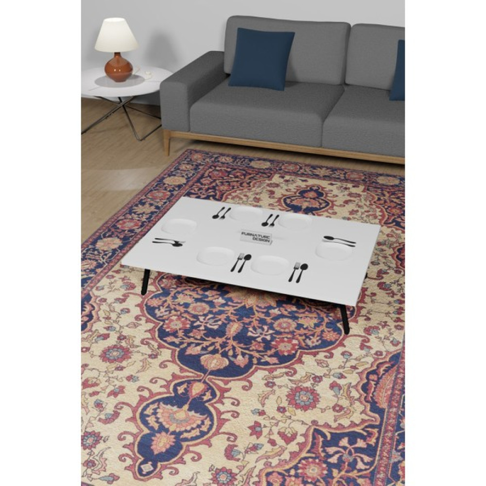 Furnature Design 60X90 cm Yer Sofrası Katlanır Ayaklı Portatif Yemek Hamur Açma Masası Beyaz Yemek & Mutfak Masası Fiyatı
