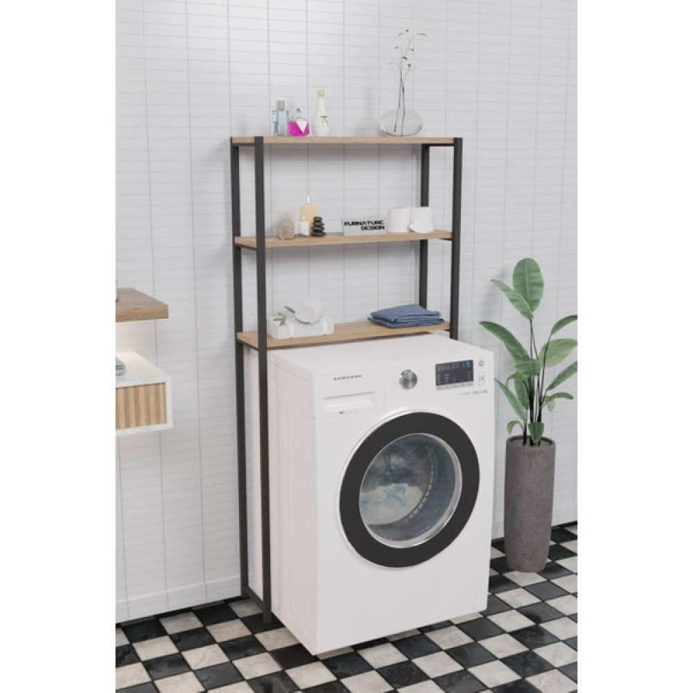 Furnature Design Çamaşır Makinesi Üstü Düzenleyici Raf Banyo Dolabı Rafı Makina Üstü Dolap Raf Atlantik Çam Banyo Dolabı / Mobilyası Fiyatı
