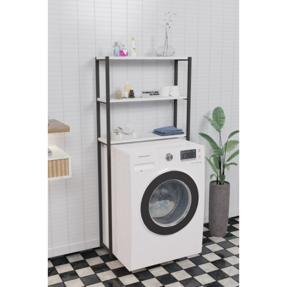 Furnature Design Çamaşır Makinesi Üstü Düzenleyici Raf Banyo Dolabı Rafı Makina Üstü Dolap Raf Beyaz Banyo Dolabı / Mobilyası Fiyatı