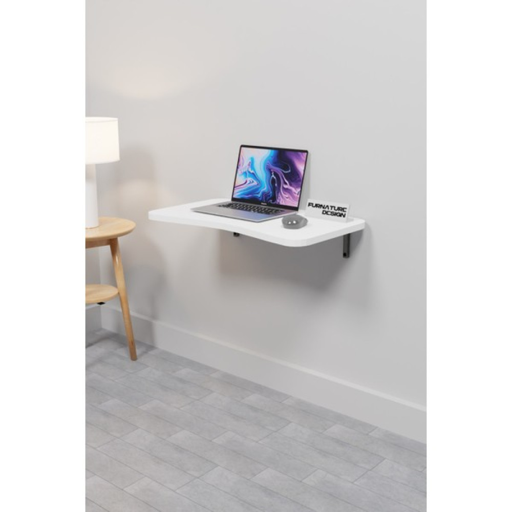 Furnature Design Katlanabilir Duvar Masa 60X35 cm Duvara Monte Beyaz Renk Kırma Bilgisayar Mutfak Masası Çalışma Masası Fiyatı