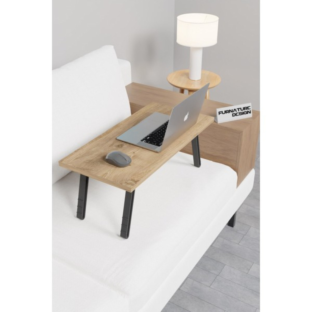 Furnature Design Katlanır Laptop Masası Çalışma Yatak Kahvaltı Masası 60X30 cm Atlantik Çam Çalışma Masası Fiyatı