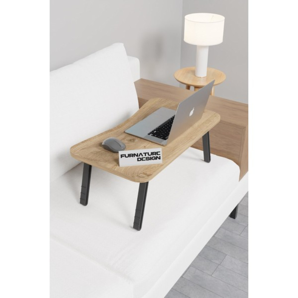 Furnature Design Katlanır Laptop Masası Sehpası Çalışma Yatak Kahvaltı Masası 60X35 cm Atlantik Çam Çalışma Masası Fiyatı