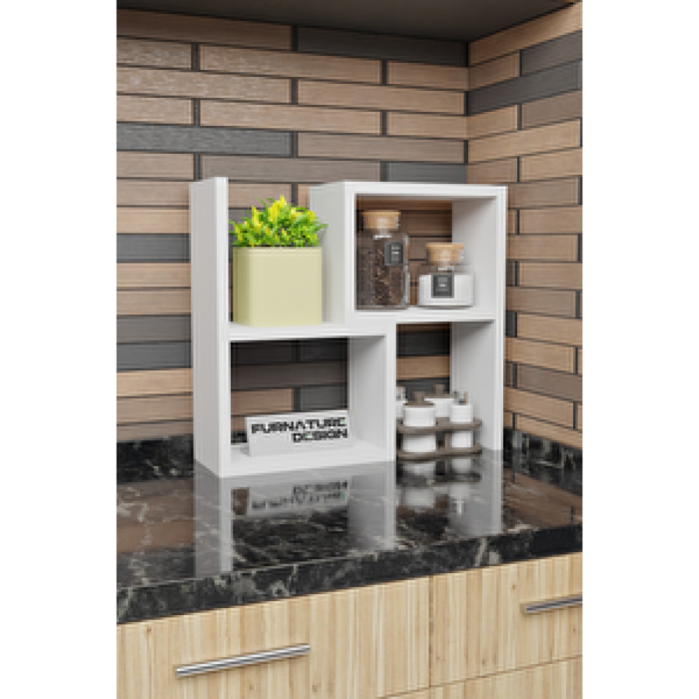 Furnature Design Tezgah Üstü Genişlik Ayarlı Modüler Puzzle Baharatlık Rafı Beyaz Eşya Saklama / Düzenleme Fiyatı