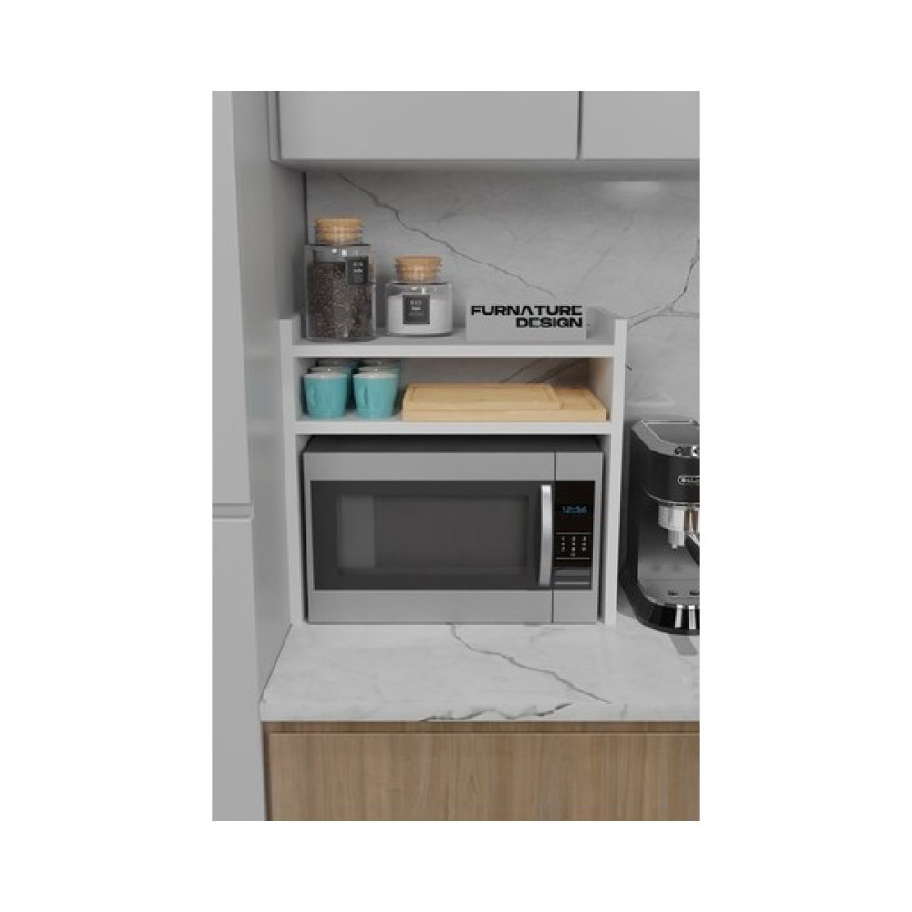 Furnature Design Tezgah Üstü Mikrodalga Fırın Rafı Mutfak Organizer Beyaz Duvar Rafı Fiyatı