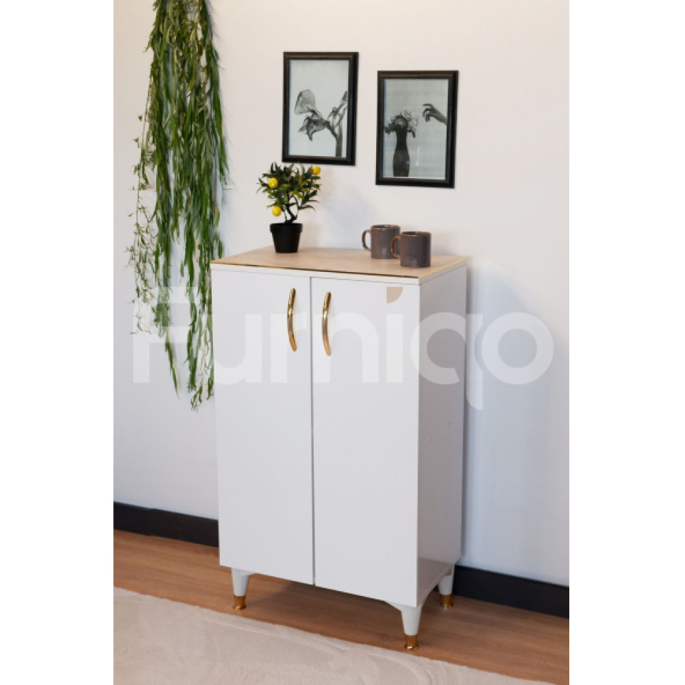 Furniqo Cd-3 Çok Amaçlı Dolap, Kiler Dolabı, Banyo Dolabı, Mutfak Dolabı, 2 Kapaklı, Beyaz Mobilya & Dekorasyon Fiyatı