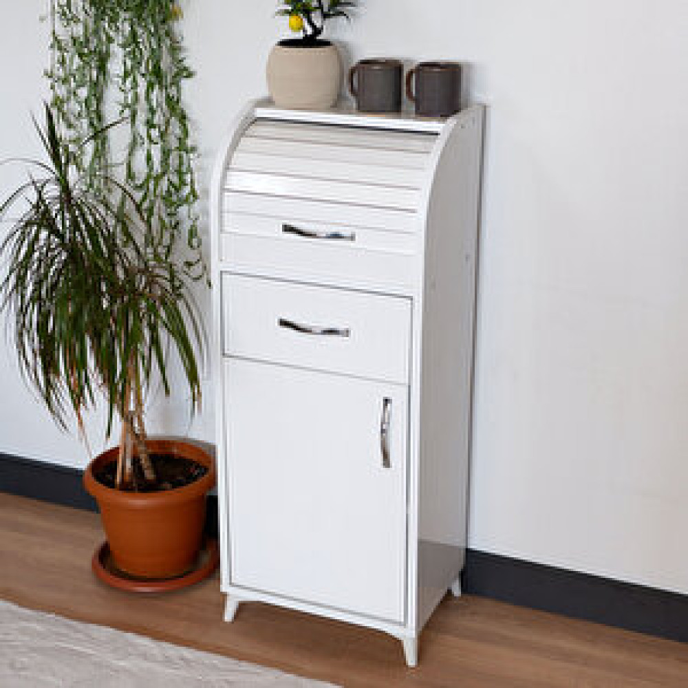 Furniqo Ed-2 Ekmek Dolabı, Kiler Dolabı, Kapaklı Ekmek Dolabı, Beyaz Ekmeklik Diğer Fiyatı