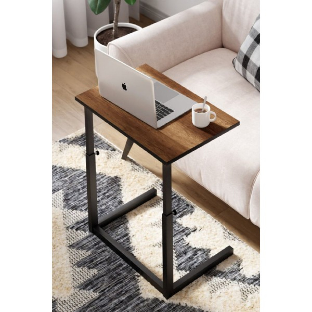 Furniqo Ls-1 Yükseklik Ayarlanabilir Yan Sehpa, Laptop Sehpası, Barok Ceviz - Laptop Sehpası Çalışma Masası Fiyatı